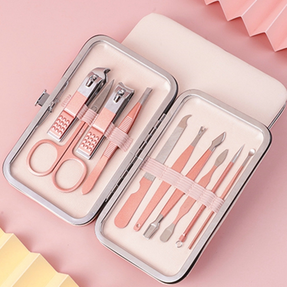 10Pcs Professional Stainless steel Scissors Nail Clippers Set With A Box